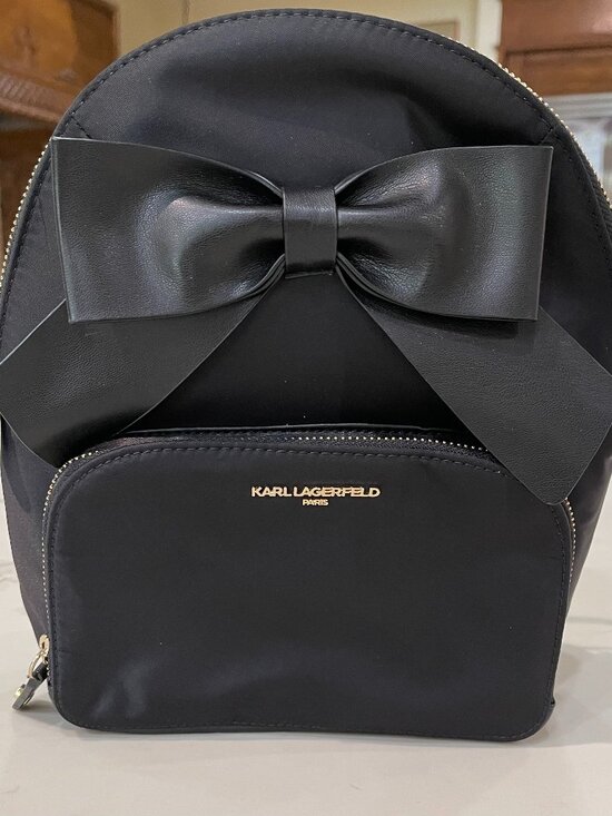Karl Lagerfeld Handbags - NWOT - Karl Lagerfeld Black Backpack with Leather Bow